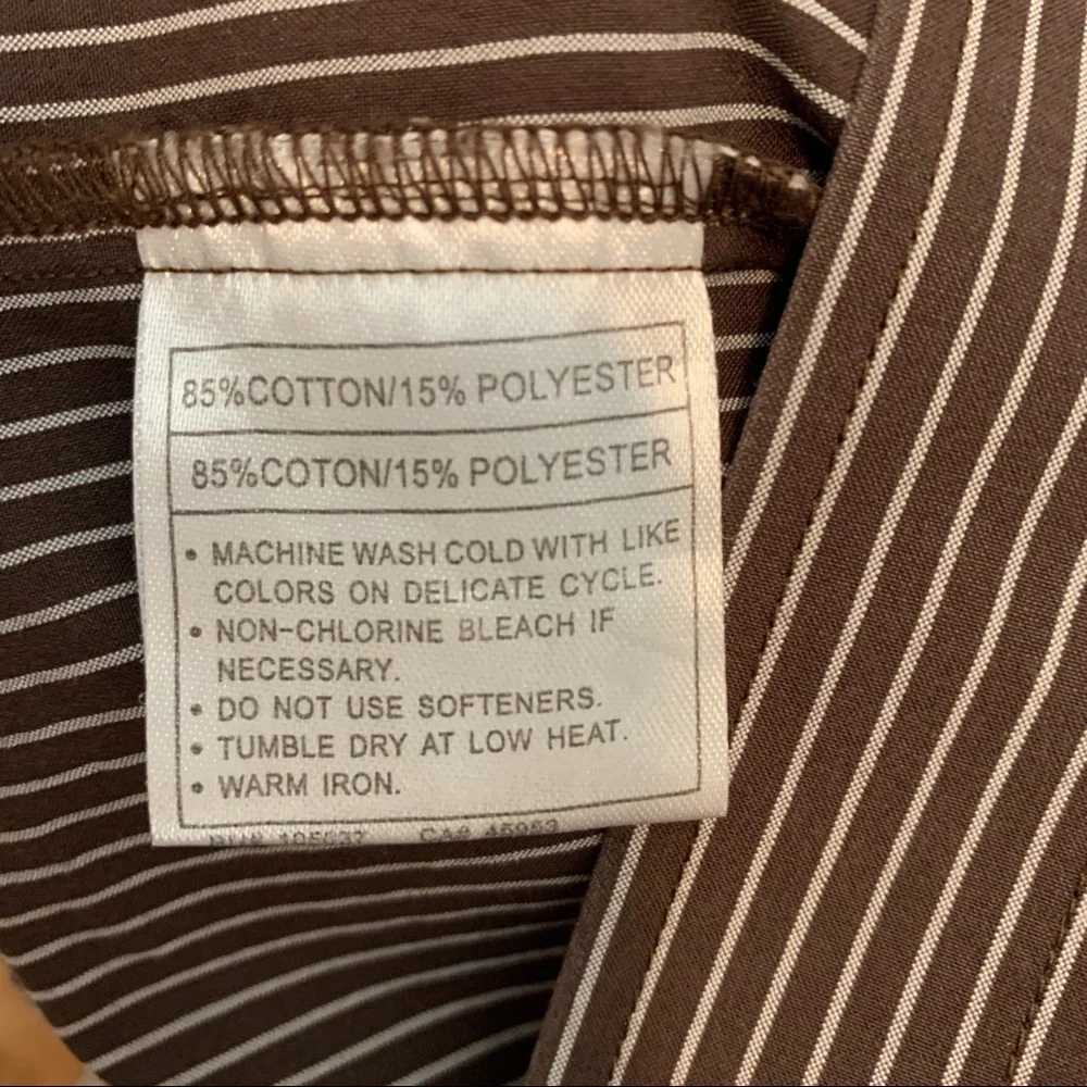 Ariat Pro Series Brown Striped Shirt Large - Picture 9 of 9